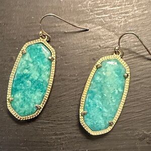 Kendra Scott Turquoise and Gold Earrings